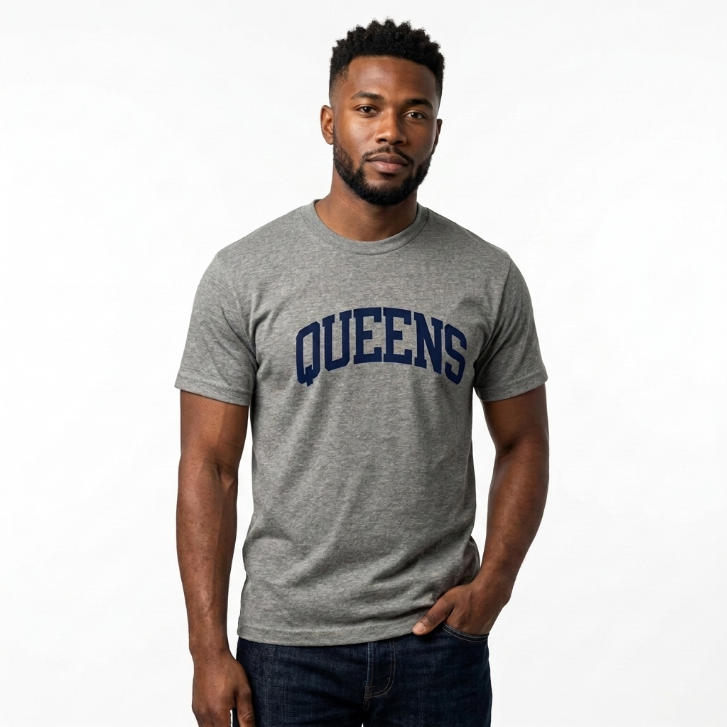 Melrose Place Graphic T-Shirt - Queens - Heather Grey