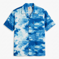 Levi's Ronci Camp Shirt - Dress Blue Cloud Print - Short Sleeve Button-Down