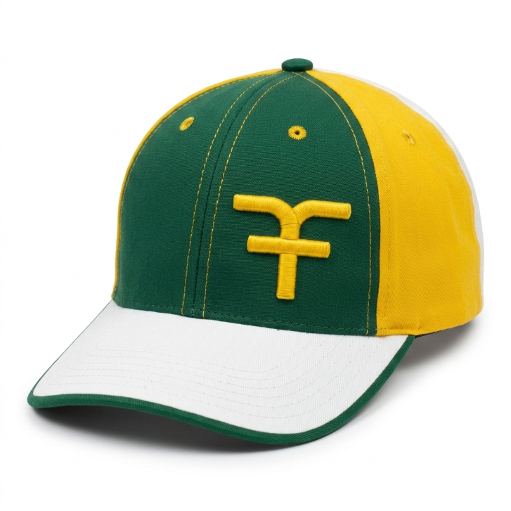 Five Four Green & Yellow Snapback Cap