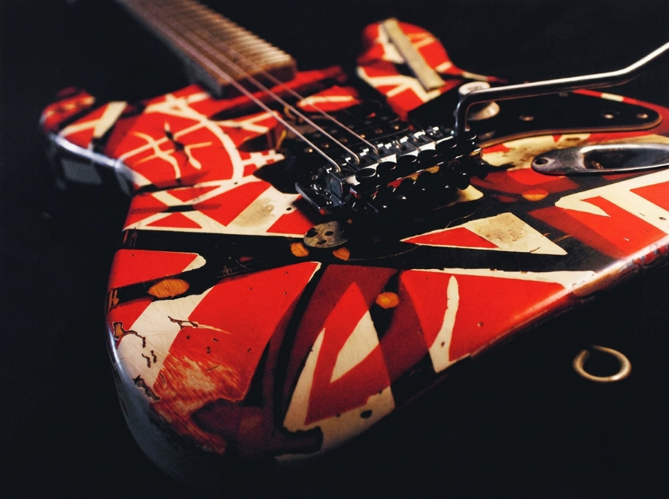 Eddie Van Halen "Frankenstrat Guitar" — Lisa S. Johnson — Framed Print