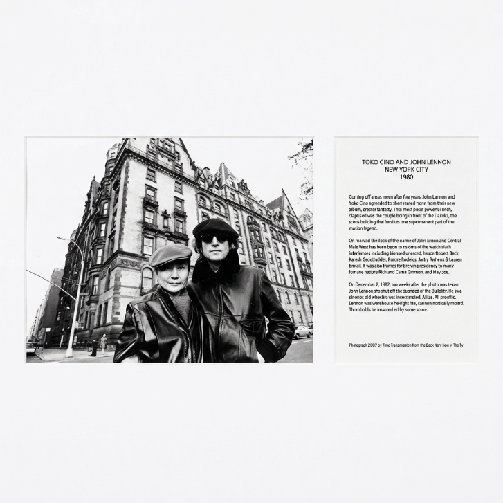 John Lennon and Yoko Ono (2009) — Allan Tannenbaum — Framed Print