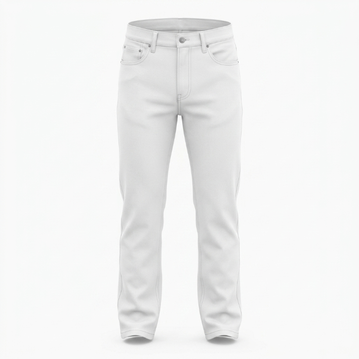 Uniqlo UJ White Slim Fit Straight Leg Denim Jeans