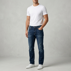 Uniqlo UJ Dark Wash Skinny Fit Tapered Jeans