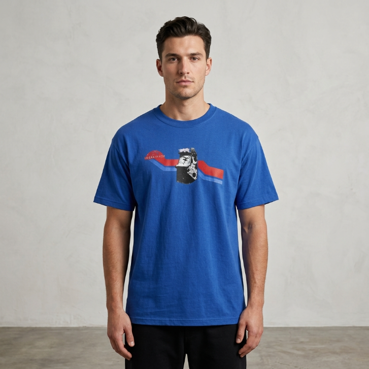 Five Four Arcade Game Cabinet Graphic T-Shirt Blue