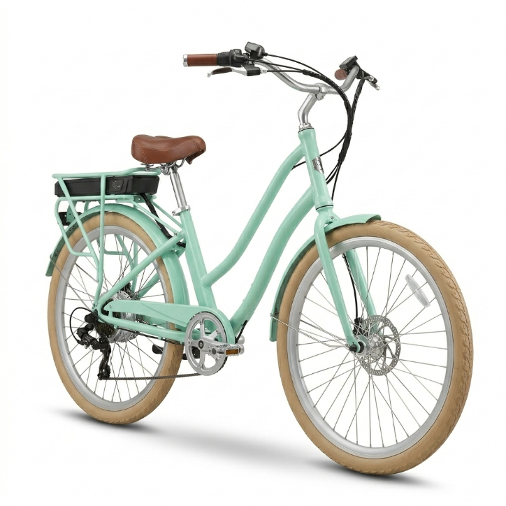 sixthreezero EVRYjourney Electric Step-Through Bike - Mint Green