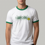 Five Four Green Trim Ringer Graphic T-Shirt White