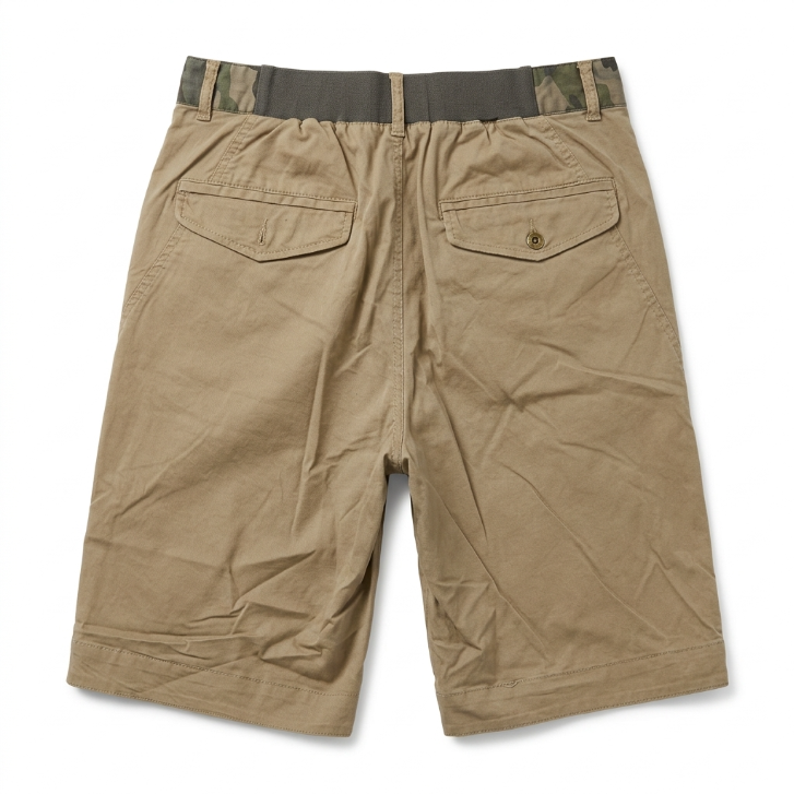 Five Four Canal Khaki Camo Trim Shorts