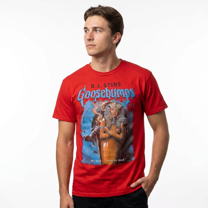 Goosebumps Return of the Mummy T-Shirt - Red - Officially Licensed R.L. Stine Graphic Tee