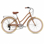 sixthreezero Around the Block Cruiser Bike - Camel with Pink Rims