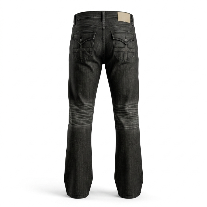 Title Five Four Faded Black Original Straight Leg Denim Jeans