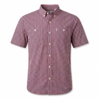 Five Four Red White & Blue Gingham Plaid Short Sleeve Shirt - Red / Blue / White / Size Large