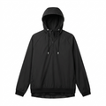 Grand AC Black Lightweight Sheer Mesh Hem Hooded Jacket