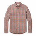 Five Four Orange Navy & White Plaid Long Sleeve Shirt - Orange / Navy / Size Large