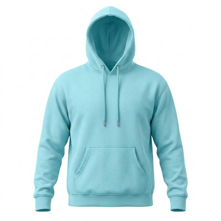 Pigment Dye Pullover Hoodie in Mint