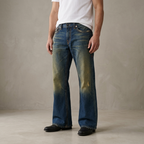 True Religion Billy Distressed Medium Wash Bootcut Jeans