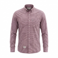 Five Four Tartan Plaid Long Sleeve Flannel Style Shirt - Burgundy / Navy / Cream / Size Large