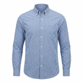 Five Four Light Blue & White Mini Gingham Check Long Sleeve Shirt - Light Blue / White / Size Large