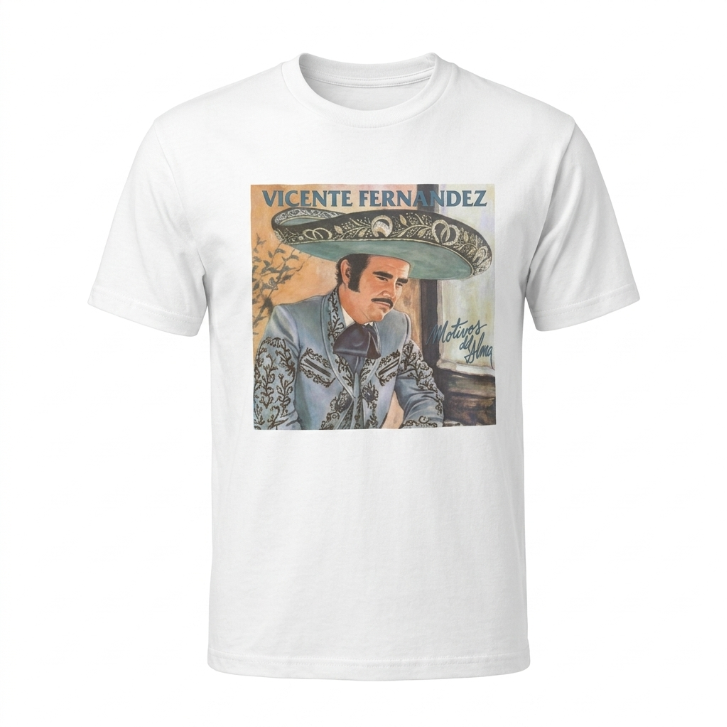 Vicente Fernandez "Motivos del Alma" Graphic T-Shirt White