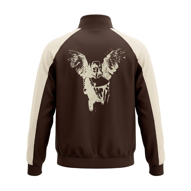 Fasade Colorblock Track Jacket Brown & Cream