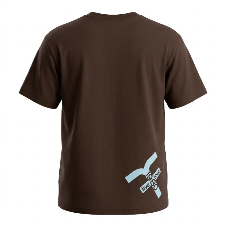 Five Four Abstract Logo Graphic T-Shirt Brown