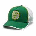 Circle Logo Mesh Trucker Cap – Green & Gold