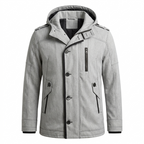 Five Four Hooded Utility Jacket Grey - Size 3XL