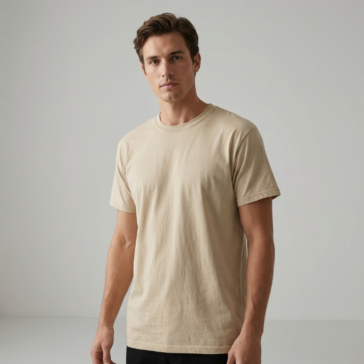 Gildan Ultra Cotton Blank Crewneck T-Shirt Beige