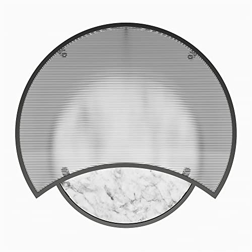 Mr. Kate Moon Phases Nesting Coffee Tables, White Faux Marble/Glass