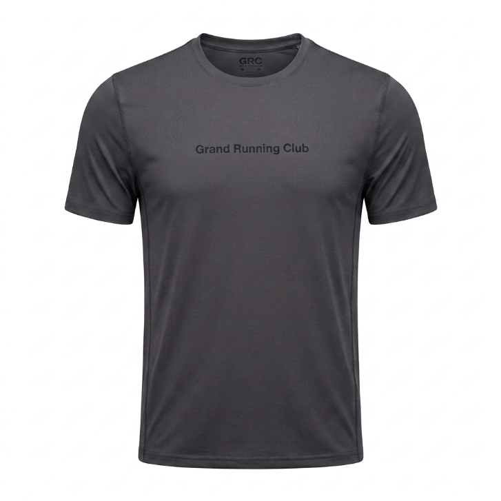 Grand Running Club (GRC) Performance T-Shirt - Charcoal Grey