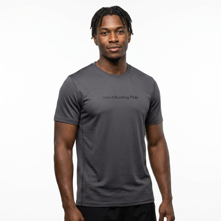 Grand Running Club (GRC) Performance T-Shirt - Charcoal Grey