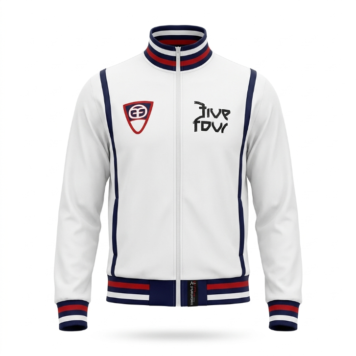 Five Four Clothing Project White Track Jacket