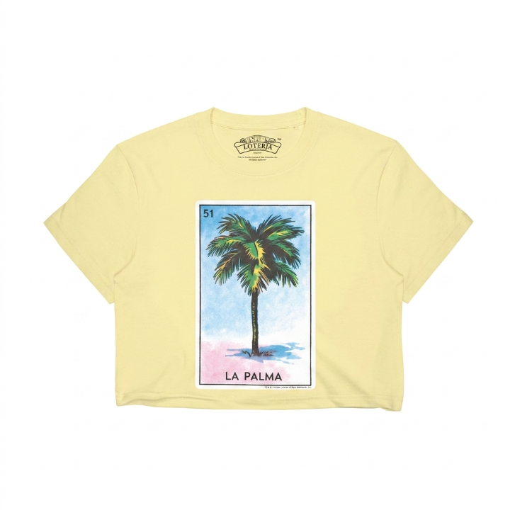 Light Blue Cloud Wash Tee with La Palma Card Print