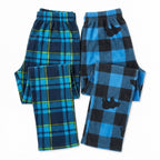 Mad Dog Boys' 2-Pack Microfleece Pajama Pants Set - Bear Plaid and Blue Plaid