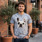 Walter Geoffrey Puppy Face Silver Mineral Wash Tee