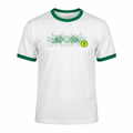 Five Four Green Trim Ringer Graphic T-Shirt White