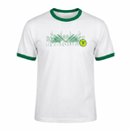 Five Four Green Trim Ringer Graphic T-Shirt White