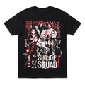 Suicide Squad Character Collage Graphic T-Shirt - Black/Red