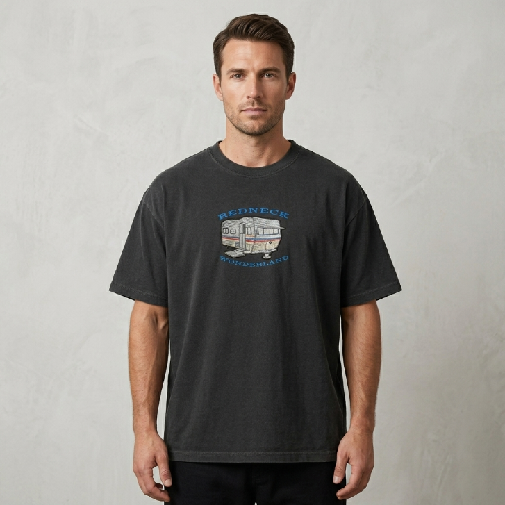 Five Four "Redneck Wonderland" Trailer Graphic T-Shirt Black