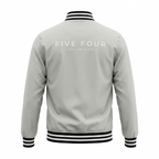 Five Four Light Grey Striped Ribbed Bomber Jacket