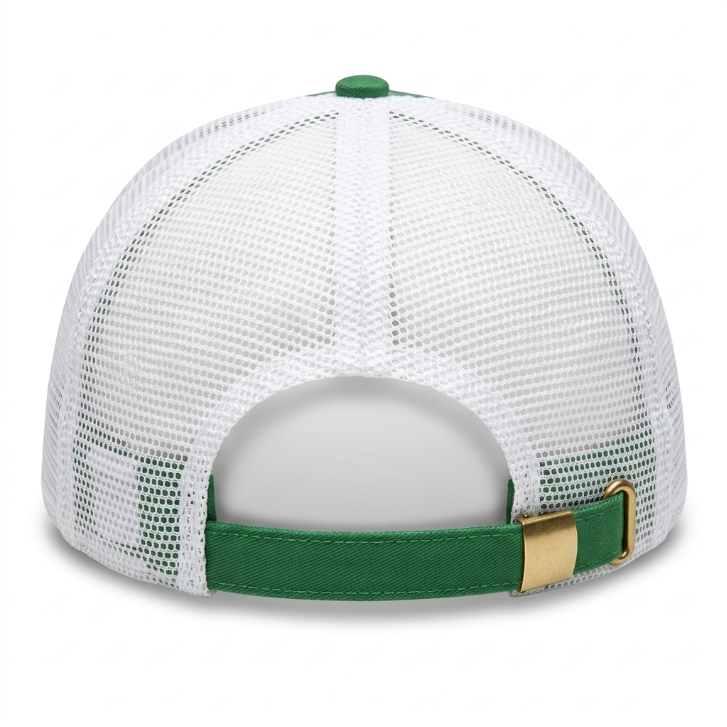 Circle Logo Mesh Trucker Cap – Green & Gold