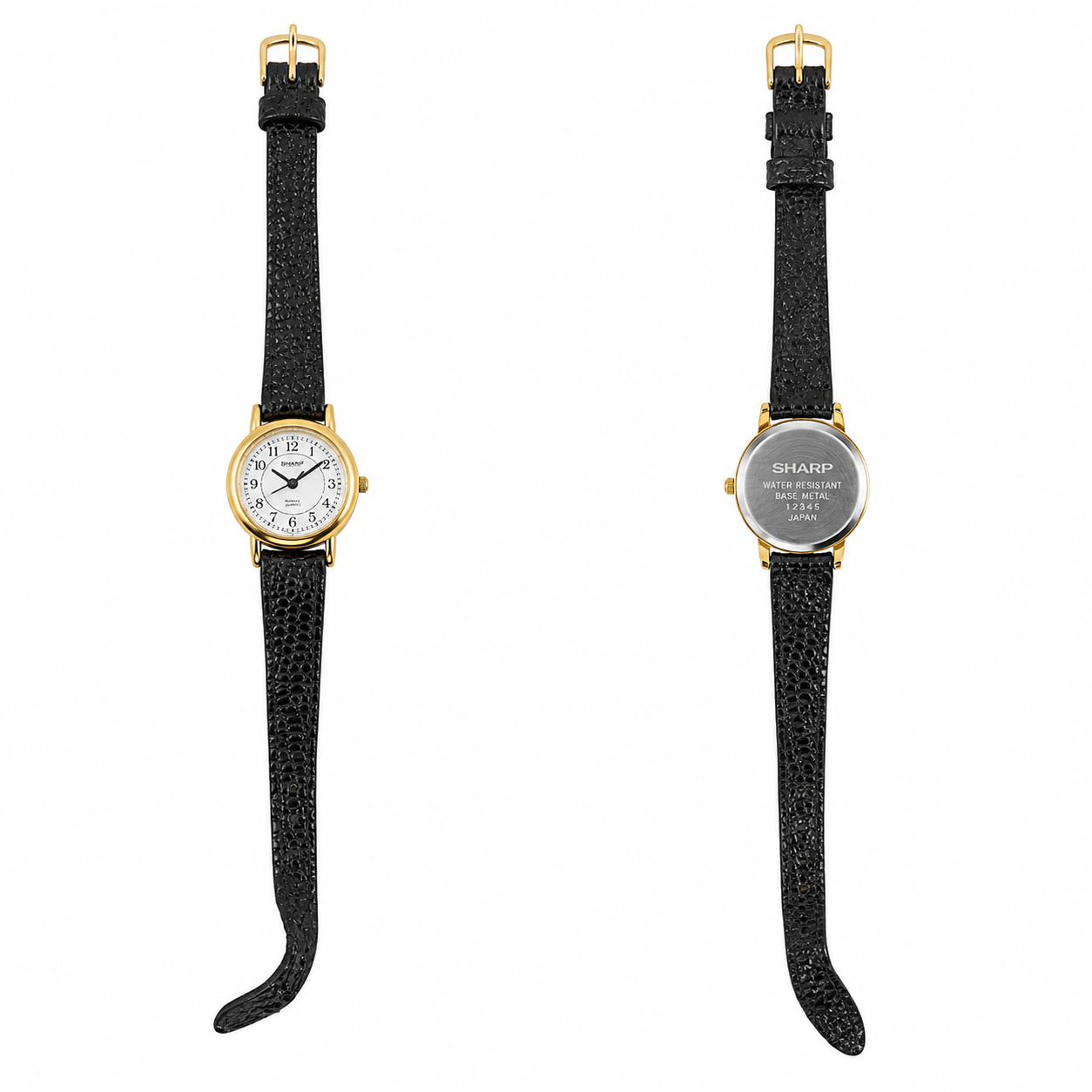 Vintage Sharp Minimalist Quartz Watch - Gold/Silver Dial - Battery Required