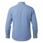 Five Four Light Blue & White Mini Gingham Check Long Sleeve Shirt - Light Blue / White / Size Large