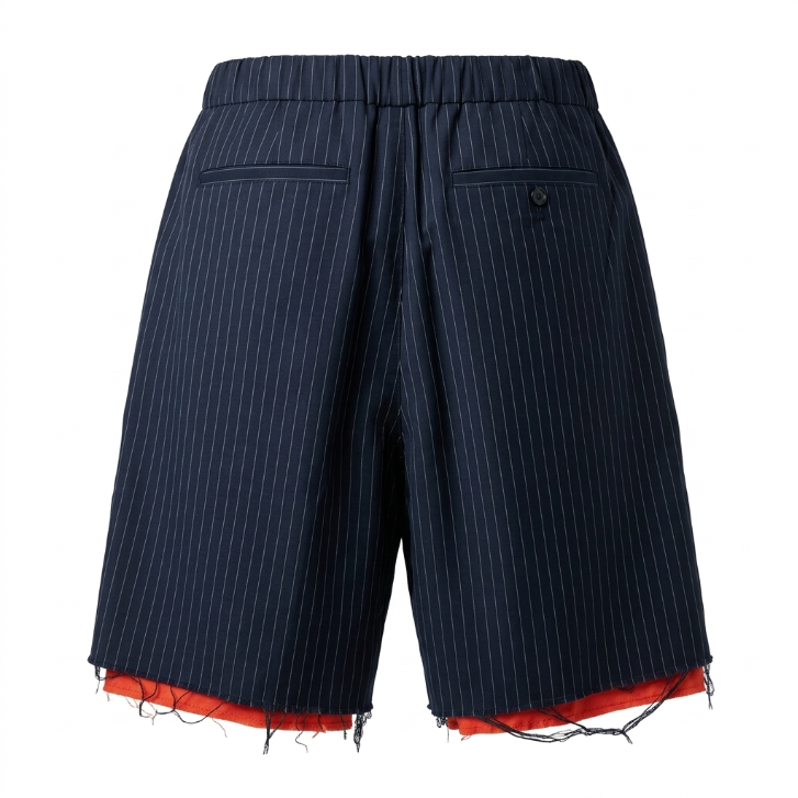 Five Four Nick Wooster Gray Pinstripe Shorts