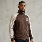 Fasade Colorblock Track Jacket Brown & Cream