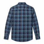 Five Four Blue Brown & White Plaid Long Sleeve Shirt - Blue / Brown / Size Large
