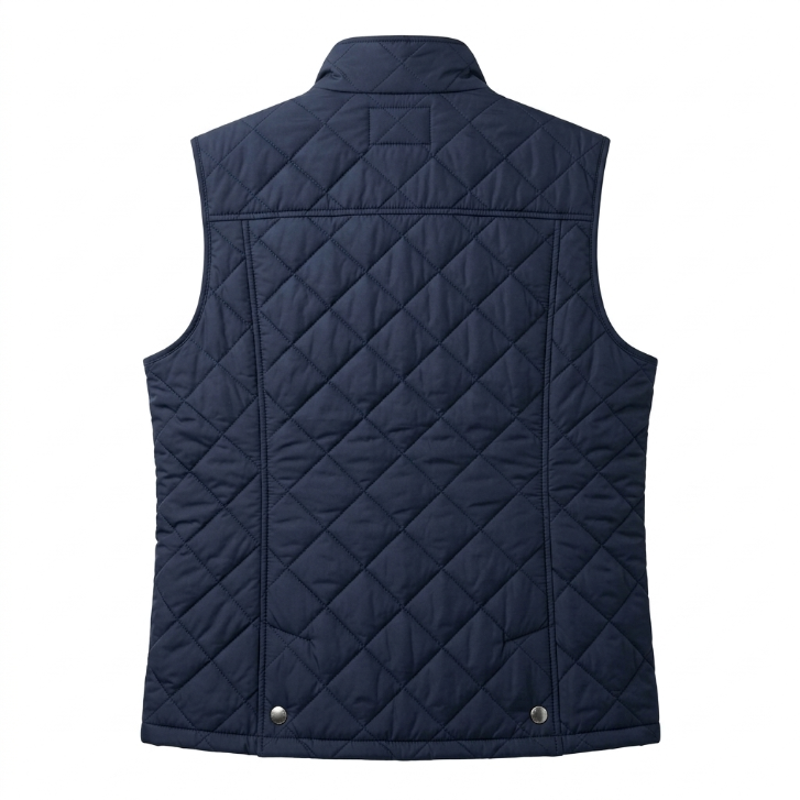 H&M Diamond Quilted Utility Vest Dark Navy