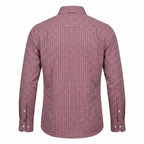 Five Four Micro Gingham Check Long Sleeve Shirt - Red / Navy / White / Size Large