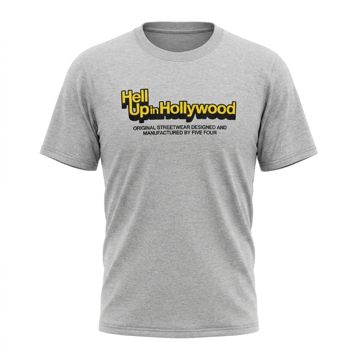Five Four "Hell Up In Hollywood" Graphic T-Shirt Heather Grey