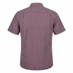 Five Four Red White & Blue Gingham Plaid Short Sleeve Shirt - Red / Blue / White / Size Large