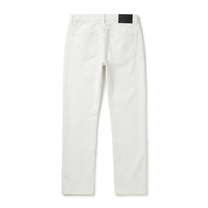 Uniqlo UJ White Slim Fit Straight Leg Denim Jeans